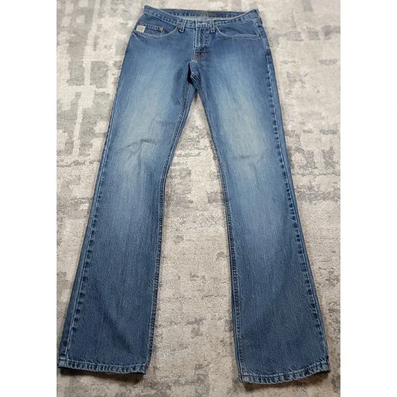 Cinch Up Men's Blue Relaxed Fit Denim Western Rodeo Logo Jeans Sz 33x36 - Picture 1 of 8